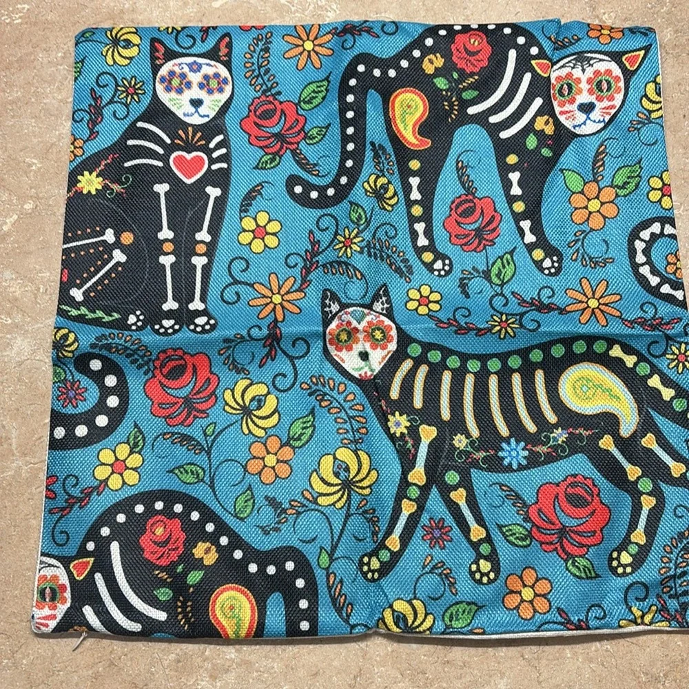 Day of the dead throw pillow covers